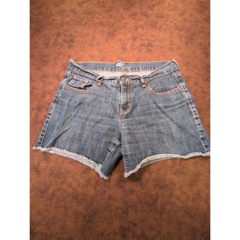 Old Navy The Flirt Denim Shorts Womens 6 Dark Wash‎ Cut-Off Mid Length Cotton